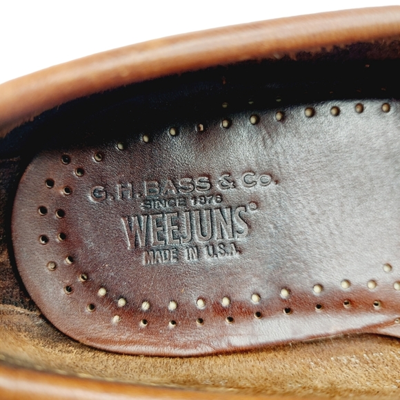 G H Bass Weejuns Men's Tasseled Loafers Brown Leather Shoe Sz 13 D Made in USA - Picture 5 of 16